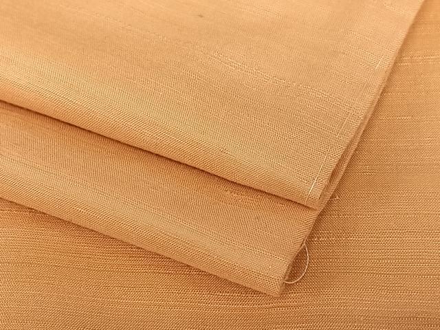 平和屋着物●上質な紬 色無地 小麦色 正絹 逸品 AAAU8074zg
