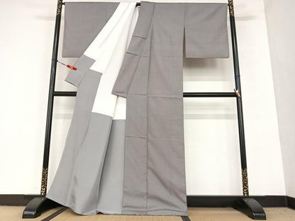 平和屋着物●お召 角通し 正絹 逸品 AAAU8081zg