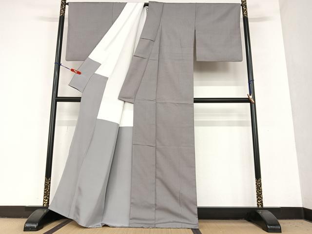 平和屋着物●お召 角通し 正絹 逸品 AAAU8081zg