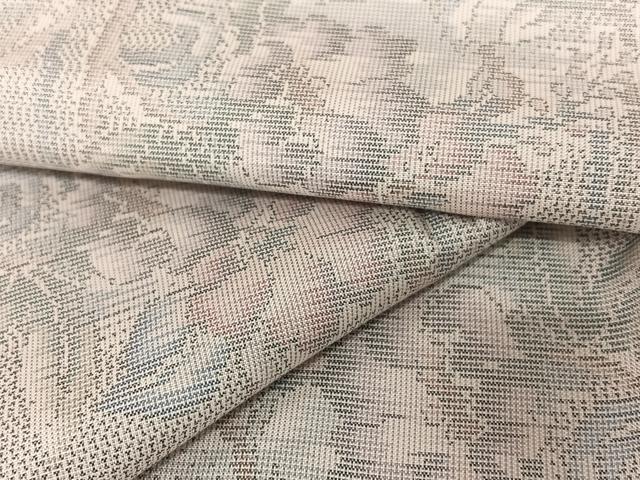 平和屋着物●本場大島紬　白大島　9マルキ　草花文　正絹　逸品　AAAU8091zg