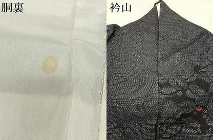 平和屋着物●本塩沢 110亀甲 草花文 正絹 逸品 AAAU8098zg