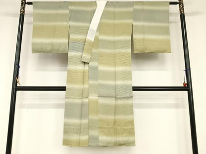 平和屋着物●長襦袢　袷　鱗地紋　暈し染め　正絹　逸品　AAAU8111zg