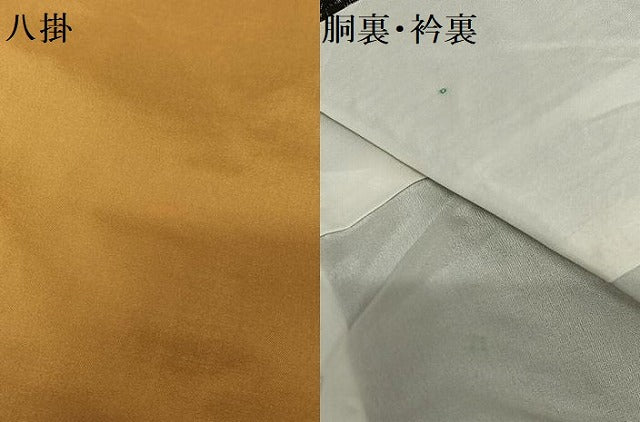 平和屋着物●本場大島紬　9マルキ　風景草花文　正絹　逸品　AAAU8116zg
