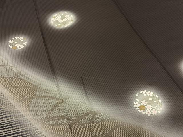 平和屋着物○訪問着 舞桜 蛍暈し 金銀彩 正絹 逸品 AAAU8140zg