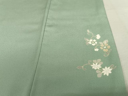 平和屋着物●訪問着 流水花兎 暈し染め 金彩 正絹 逸品 AAAU8164zg