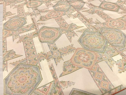 平和屋着物●本場染大島紬　亀甲花文　正絹　逸品　AAAU8181zg
