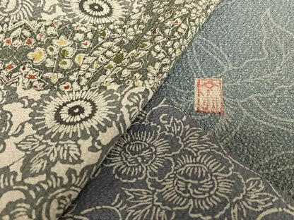 平和屋着物●小林文次郎 訪問着 菊唐草文 ロング丈 正絹 逸品 AAAU8208zg