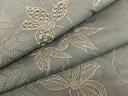 平和屋着物●本場大島紬 中国三大刺繍 汕頭刺繍 スワトウ刺繍 舞花文 ますいわ屋扱い 正絹 逸品 AAAU8233zg