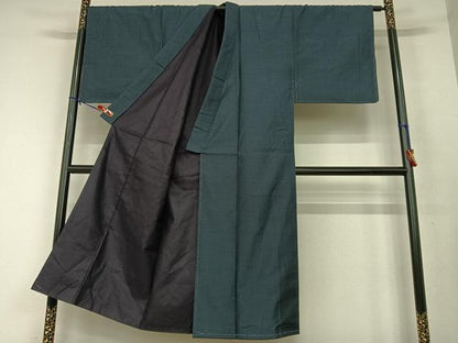 平和屋着物●男性 本場大島紬 アンサンブル 100亀甲 総詰 正絹 逸品 AAAU8240zg
