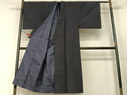 平和屋着物●男性 紬 アンサンブル 十字絣 正絹 逸品 AAAU8241zg