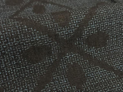 平和屋着物●本場結城紬 重要無形文化財 80亀甲 舞花文 正絹 逸品 未使用 AAAU8254zg
