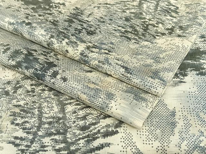 平和屋着物●本場大島紬 白大島 総絣 風景文 正絹 逸品 AAAU8317zg