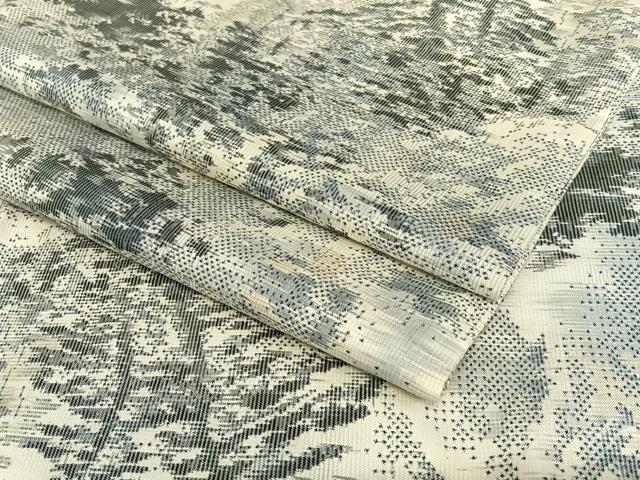 平和屋着物●本場大島紬 白大島 総絣 風景文 正絹 逸品 AAAU8317zg