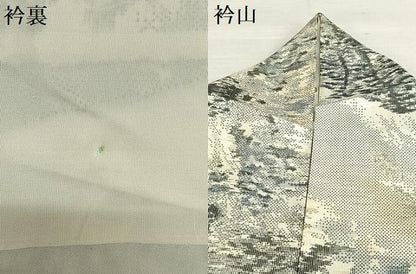 平和屋着物●本場大島紬 白大島 総絣 風景文 正絹 逸品 AAAU8317zg
