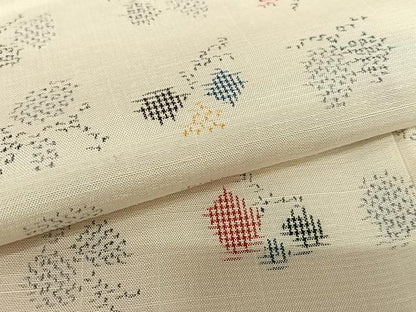 平和屋着物●上質な紬　舞花文　正絹　逸品　AAAU8328zg