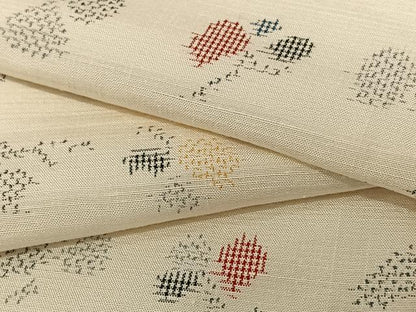 平和屋着物●上質な紬　舞花文　正絹　逸品　AAAU8328zg