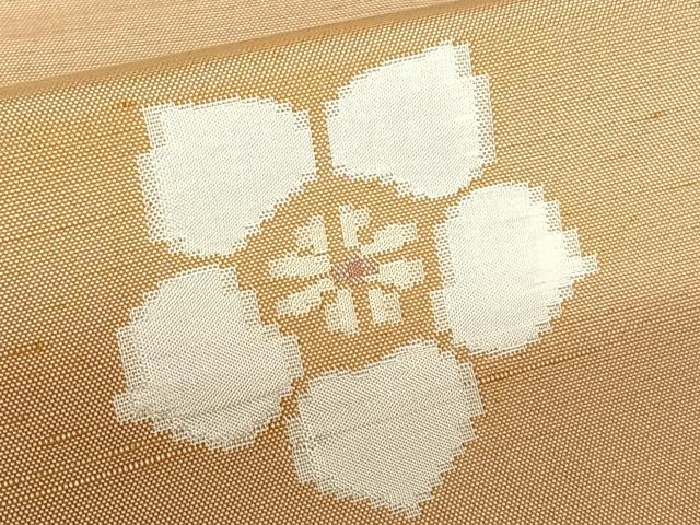 平和屋着物●上質な紬 舞花文 正絹 逸品 AAAU8336zg