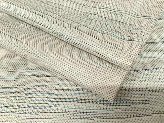 平和屋着物●本場大島紬　白大島　9マルキ　横段文　正絹　逸品　AAAU8341zg
