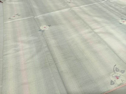 平和屋着物●上質な紬　舞花文　暈し染め　鈴乃屋扱い　正絹　逸品　未使用　AAAU8345zg