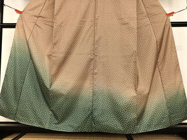 平和屋着物●本場染大島紬　訪問着　梅鉢　暈し染め　正絹　逸品　AAAU8354zg