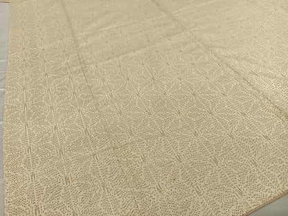 平和屋着物●上質な紬 麻の葉文様 正絹 逸品 AAAU8360zg