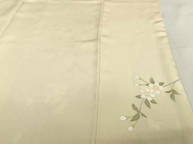 平和屋着物●十日町友禅 女流作家 遠田藤舟 訪問着 枝桜 暈し染め 金彩 正絹 逸品 AAAU8378zg
