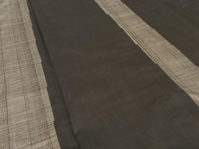 平和屋着物●本場大島紬　泥染め　片身替わり　正絹　逸品　AAAU8388zg