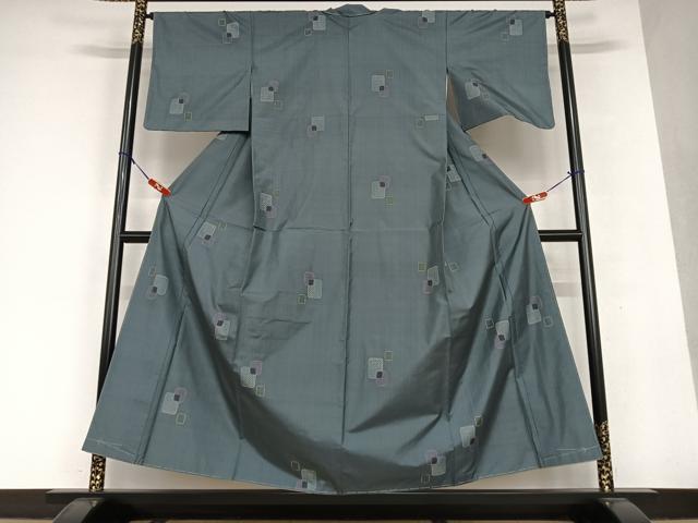 平和屋着物●本場大島紬 9マルキ 地空 色紙重ね文 正絹 逸品 未使用 AAAU8403zg