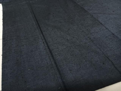 平和屋着物●男性 結城紬 色無地 鉄紺色 証紙付き 正絹 逸品 AAAU8412zg