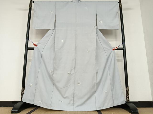 平和屋着物●訪問着　絞り　草花文　正絹　逸品　AAAU8446zg