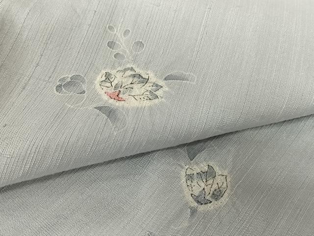 平和屋着物●訪問着　絞り　草花文　正絹　逸品　AAAU8446zg