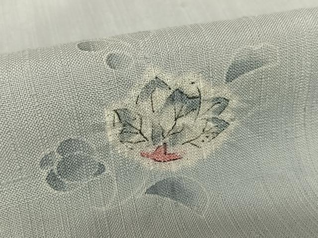 平和屋着物●訪問着　絞り　草花文　正絹　逸品　AAAU8446zg
