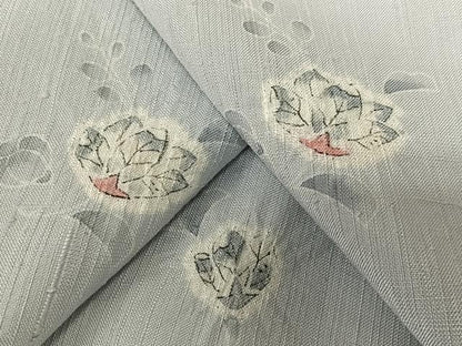 平和屋着物●訪問着　絞り　草花文　正絹　逸品　AAAU8446zg