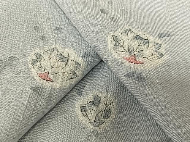 平和屋着物●訪問着　絞り　草花文　正絹　逸品　AAAU8446zg