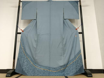 平和屋着物●訪問着　作家物　佳二郎　霞文　暈し染め　金彩　正絹　逸品　AAAU8458zg