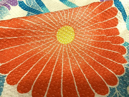 平和屋着物●名門 藤娘きぬたや・総絞り 振袖 花唐草文 正絹 逸品 AAAU8473zg