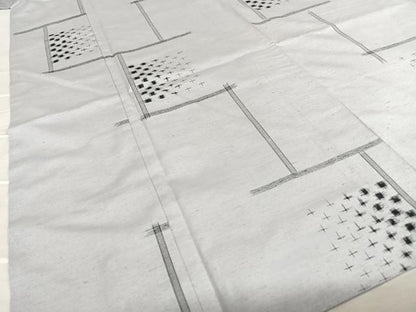 平和屋着物●上質な紬 十字絣 正絹 逸品 AAAU8475zg