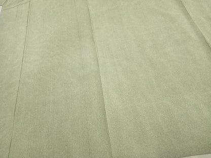 平和屋着物▽伝統工芸士　廣瀬雄望　江戸小紋　単衣　万筋　緑色×白色　正絹　逸品　AAAU8481fy