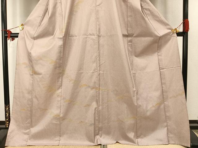 平和屋着物▽本場染大島紬 訪問着 単衣 松文 ロング丈 正絹 逸品 AAAU8508fy