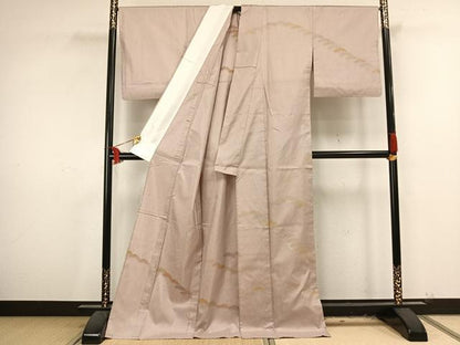 平和屋着物▽本場染大島紬 訪問着 単衣 松文 ロング丈 正絹 逸品 AAAU8508fy