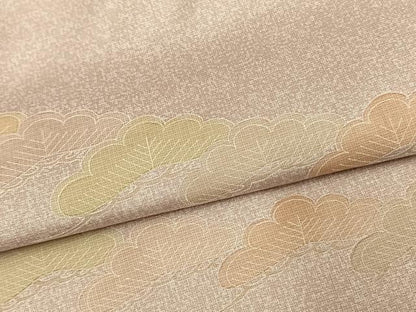 平和屋着物▽本場染大島紬 訪問着 単衣 松文 ロング丈 正絹 逸品 AAAU8508fy