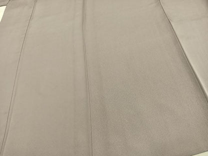 平和屋着物▽上質な色無地 単衣 牡丹鼠色 正絹 逸品 AAAU8509fy