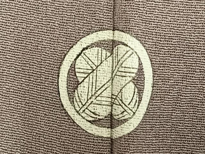 平和屋着物▽上質な色無地 単衣 牡丹鼠色 正絹 逸品 AAAU8509fy