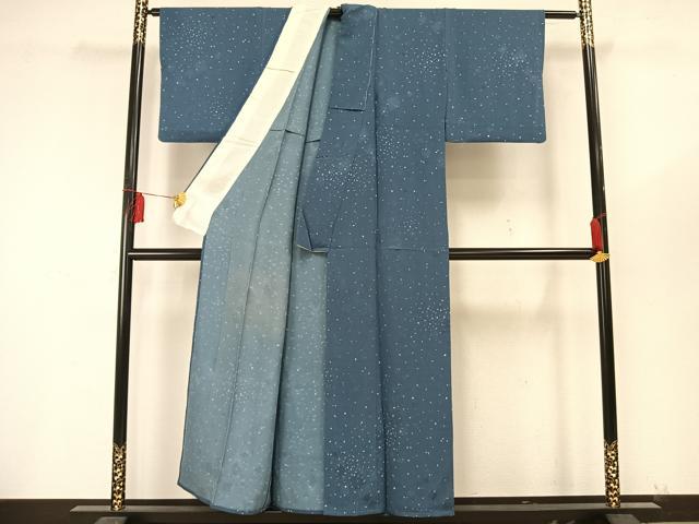 平和屋着物▽上質な小紋　単衣　色紙散らし文　正絹　逸品　AAAU8513fy