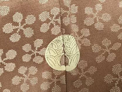 平和屋着物▽お召 単衣 利休緞子 正絹 逸品 未使用 AAAU8514fy