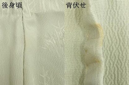 平和屋着物▽上質な小紋　単衣　手描き　樹林文　正絹　逸品　AAAU8516fy