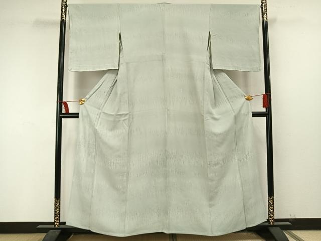 平和屋着物▽上質な小紋　単衣　手描き　樹林文　正絹　逸品　AAAU8516fy