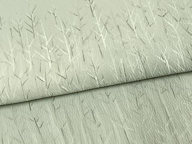 平和屋着物▽上質な小紋　単衣　手描き　樹林文　正絹　逸品　AAAU8516fy