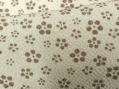 平和屋着物▽上質な小紋 単衣 花尽くし 鬼しぼ縮緬 正絹 逸品 AAAU8517fy