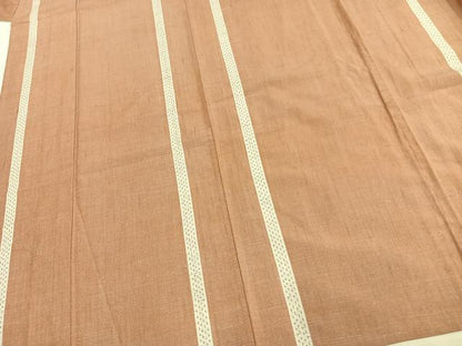 平和屋着物▽上質な紬 単衣 十字絣間道 正絹 逸品 未使用 AAAU8535fy